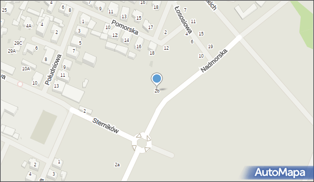 Darłowo, Nadmorska, 2b, mapa Darłowo