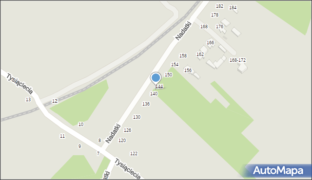 Dęblin, Nadatki, 142, mapa Dęblin