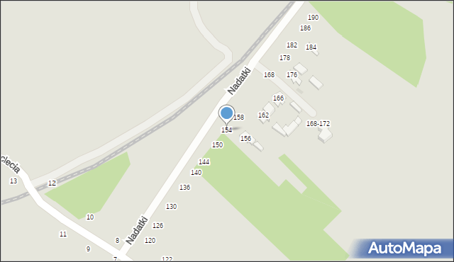 Dęblin, Nadatki, 154, mapa Dęblin