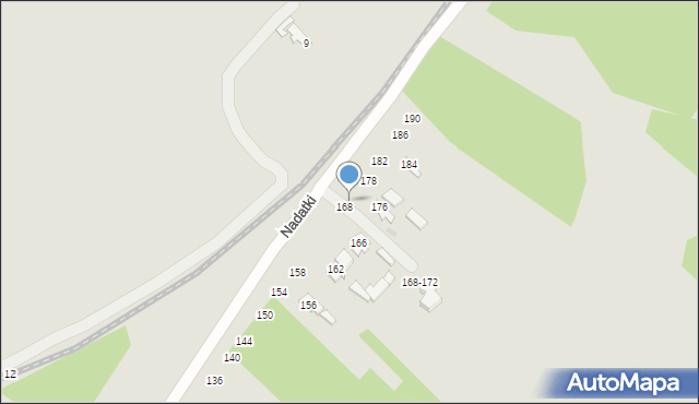 Dęblin, Nadatki, 172, mapa Dęblin