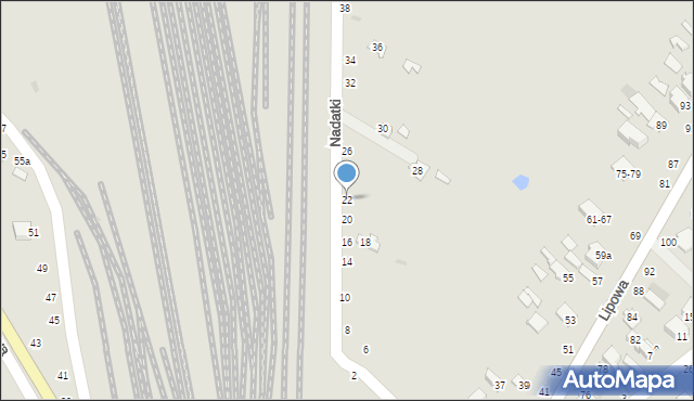 Dęblin, Nadatki, 22, mapa Dęblin