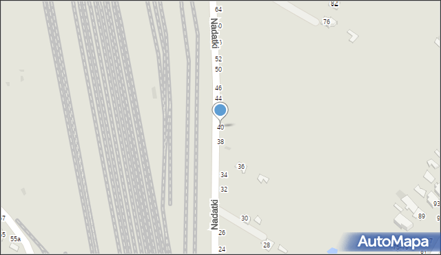 Dęblin, Nadatki, 40, mapa Dęblin