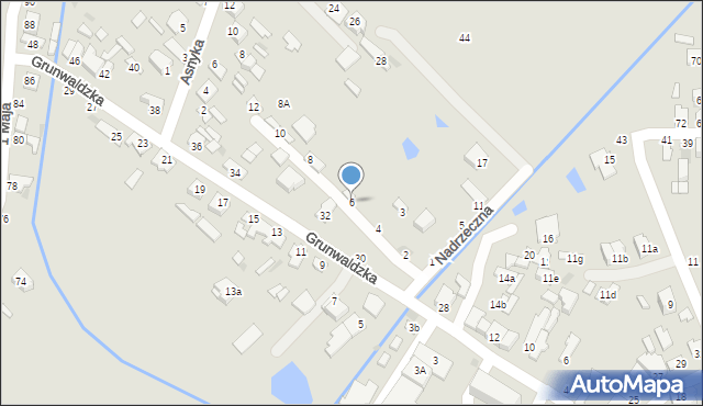 Dęblin, Nadrzeczna, 6, mapa Dęblin