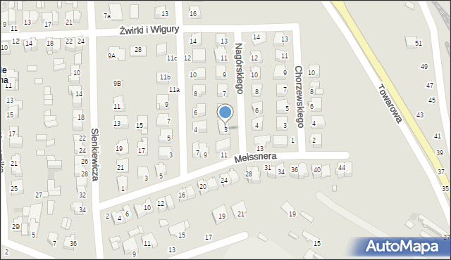 Dęblin, Nagórskiego Jana, 3, mapa Dęblin