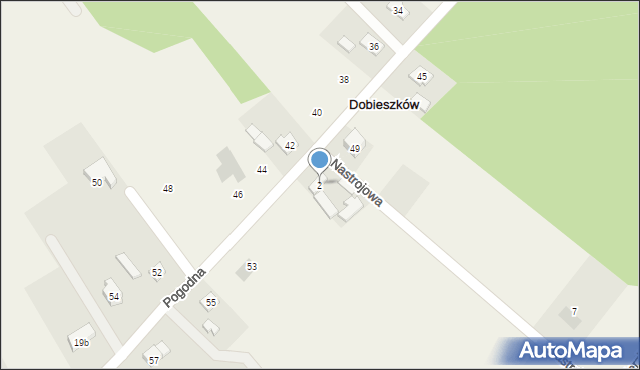 Dobieszków, Nastrojowa, 2, mapa Dobieszków