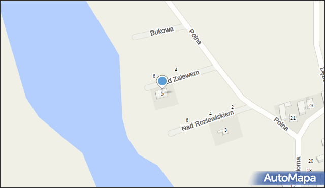 Dobra, Nad Zalewem, 5, mapa Dobra