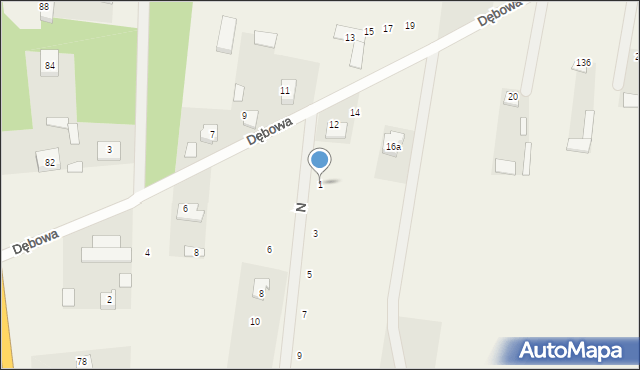 Dobrzyniewo Duże, Nad Doliną, 1, mapa Dobrzyniewo Duże