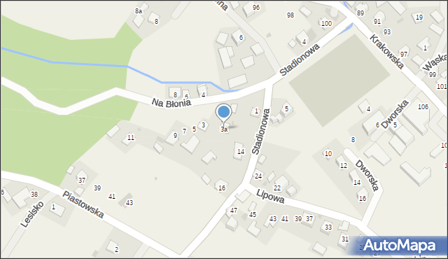 Dojazdów, Na Błonia, 3a, mapa Dojazdów