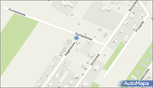 Dosin, Nagietkowa, 1, mapa Dosin