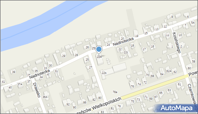 Drawsko, Nadnotecka, 22A, mapa Drawsko