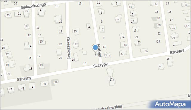 Duchnice, Nadziei, 8, mapa Duchnice