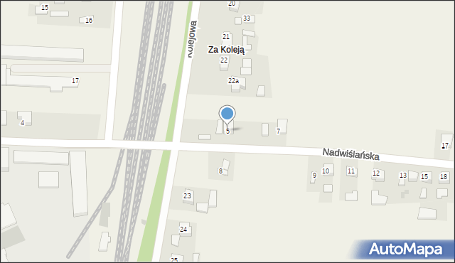 Dwikozy, Nadwiślańska, 5, mapa Dwikozy