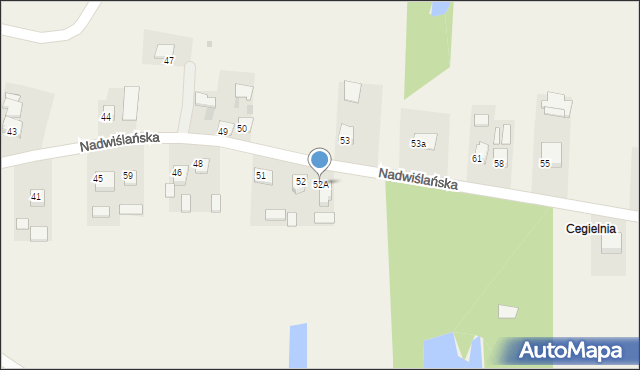 Dwikozy, Nadwiślańska, 52A, mapa Dwikozy