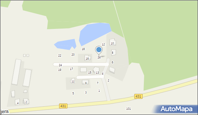 Dymaczewo Stare, Nad Stawem, 14, mapa Dymaczewo Stare