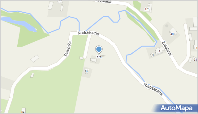 Dys, Nadrzeczna, 57a, mapa Dys