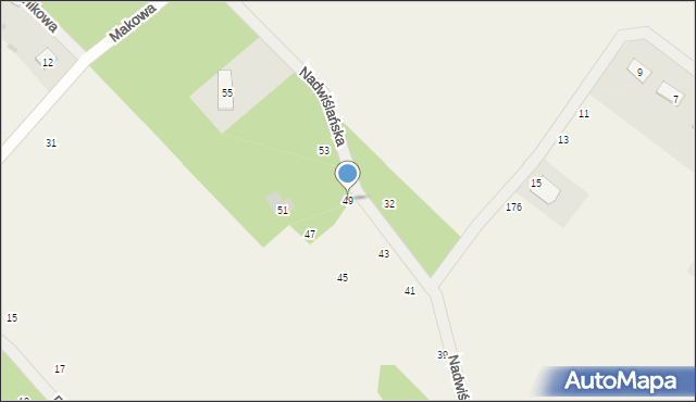 Dzikowo, Nadwiślańska, 49, mapa Dzikowo