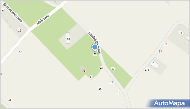 Dzikowo, Nadwiślańska, 53, mapa Dzikowo