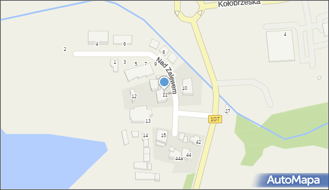 Dziwnówek, Nad Zalewem, 11, mapa Dziwnówek