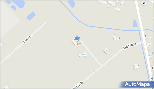 Gąbin, Nad Nidą, 10b, mapa Gąbin