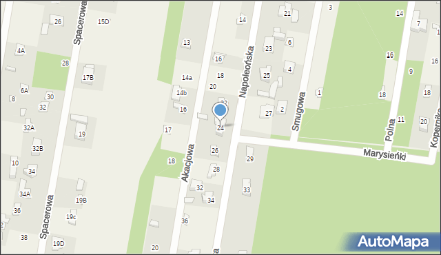 Gałków Mały, Napoleońska, 24, mapa Gałków Mały