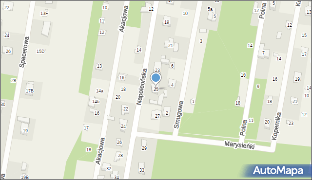 Gałków Mały, Napoleońska, 25, mapa Gałków Mały