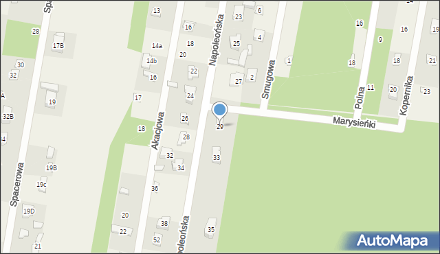 Gałków Mały, Napoleońska, 29, mapa Gałków Mały