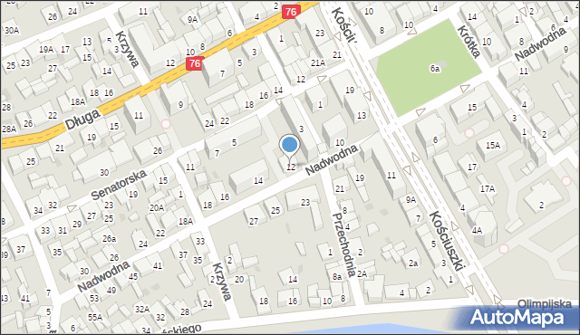 Garwolin, Nadwodna, 12, mapa Garwolin