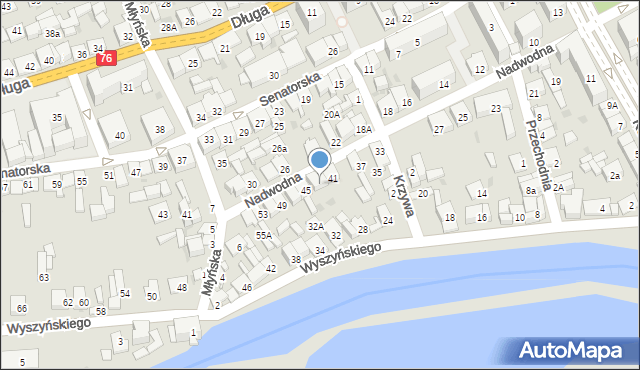 Garwolin, Nadwodna, 43, mapa Garwolin