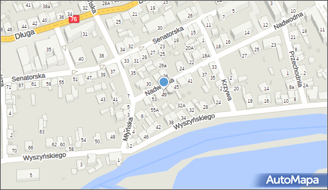 Garwolin, Nadwodna, 49, mapa Garwolin