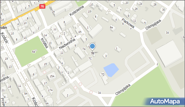 Garwolin, Nadwodna, 5B, mapa Garwolin