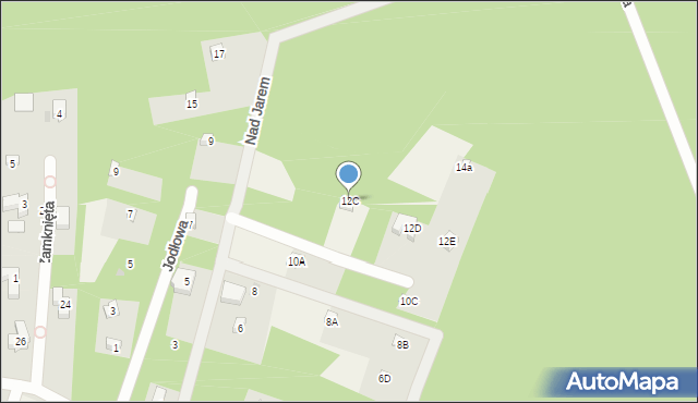 Gąsiorowo, Nad Jarem, 12C, mapa Gąsiorowo