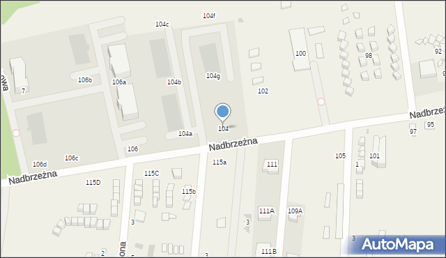 Gąski, Nadbrzeżna, 104, mapa Gąski