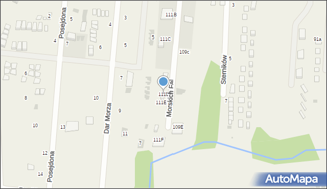 Gąski, Nadbrzeżna, 111D, mapa Gąski