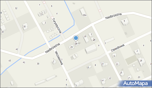 Gąski, Nadbrzeżna, 25, mapa Gąski