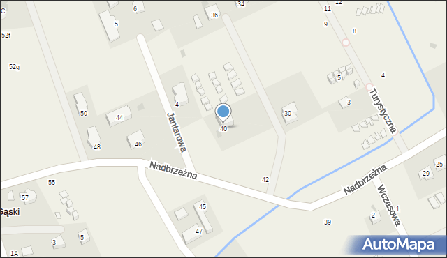 Gąski, Nadbrzeżna, 40, mapa Gąski