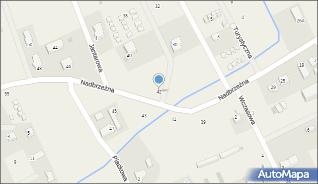 Gąski, Nadbrzeżna, 42, mapa Gąski