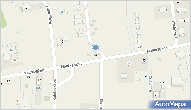 Gąski, Nadbrzeżna, 84, mapa Gąski