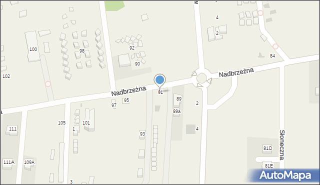 Gąski, Nadbrzeżna, 91, mapa Gąski