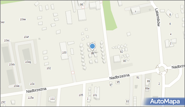 Gąski, Nadbrzeżna, 98, mapa Gąski