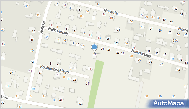 Gąsówka Stara, Nałkowskiej Zofii, 14, mapa Gąsówka Stara