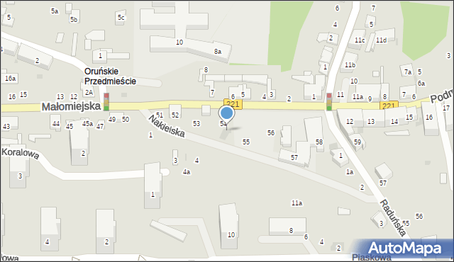 Gdańsk, Nakielska, 16, mapa Gdańska