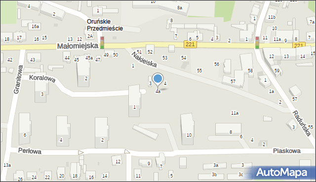 Gdańsk, Nakielska, 4a, mapa Gdańska