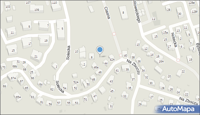 Gdańsk, Na Zboczu, 44a, mapa Gdańska