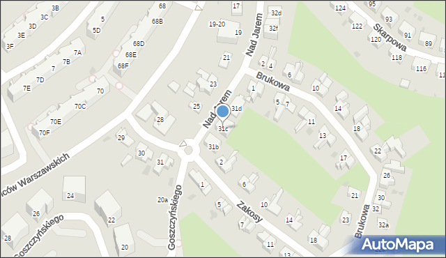 Gdańsk, Nad Jarem, 31c, mapa Gdańska