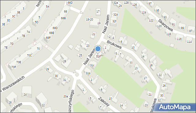 Gdańsk, Nad Jarem, 31d, mapa Gdańska