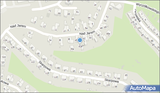 Gdańsk, Nad Jarem, 41a, mapa Gdańska