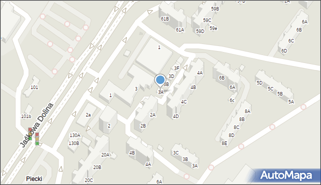 Gdańsk, Nałkowskiej Zofii, 3A, mapa Gdańska