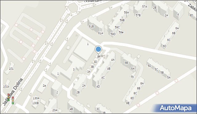 Gdańsk, Nałkowskiej Zofii, 3F, mapa Gdańska