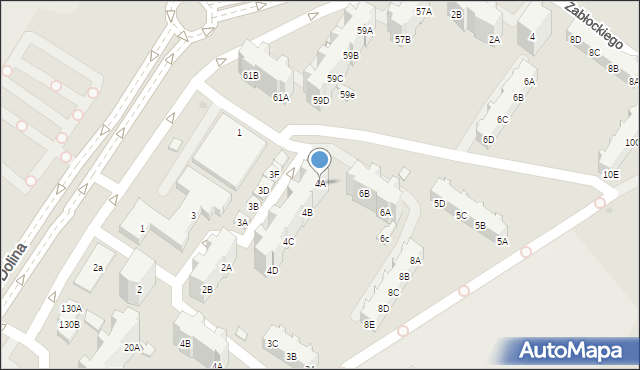 Gdańsk, Nałkowskiej Zofii, 4A, mapa Gdańska
