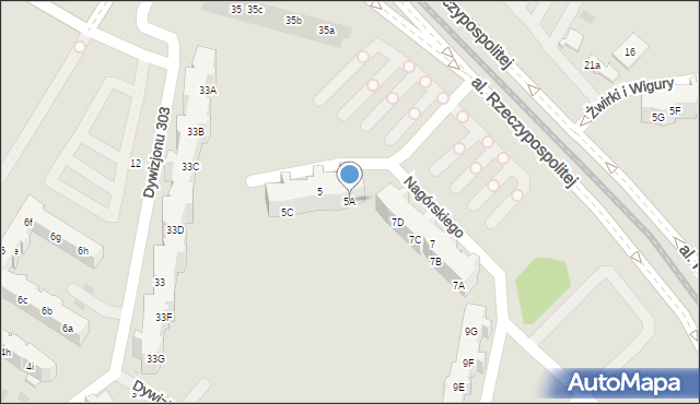 Gdańsk, Nagórskiego Jana, 5A, mapa Gdańska